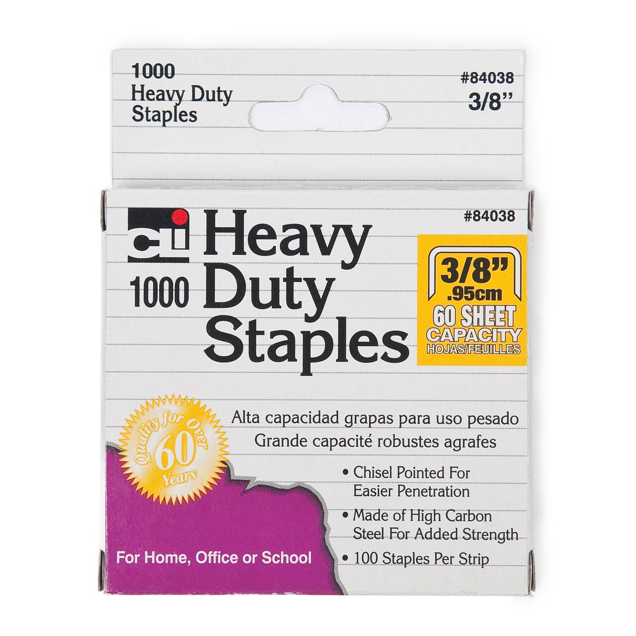 Charles Leonard Heavy Duty Staples, 6 Packs of 1,000